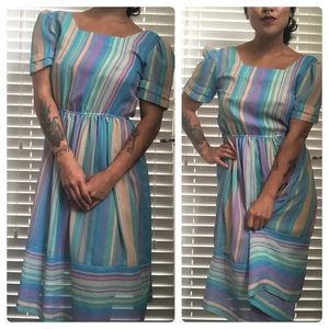 VINTAGE Striped Pastel Dress!